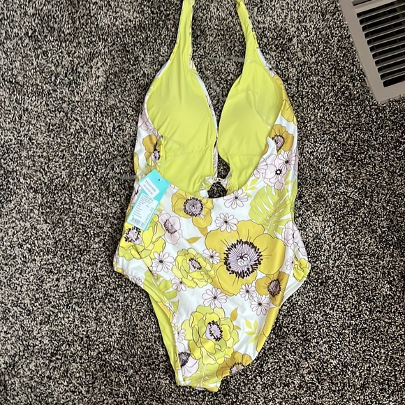 Seafolly Summer of Love Plunge One-Piece Wild Lime, NWT - Picture 5 of 7